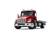 Peterbilt Model 536 Medium Duty Red Truck with Flatbed Tow / Recovery Body Isolated - Thumbnail
